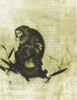 猿，森狙仙(1749-1821)画