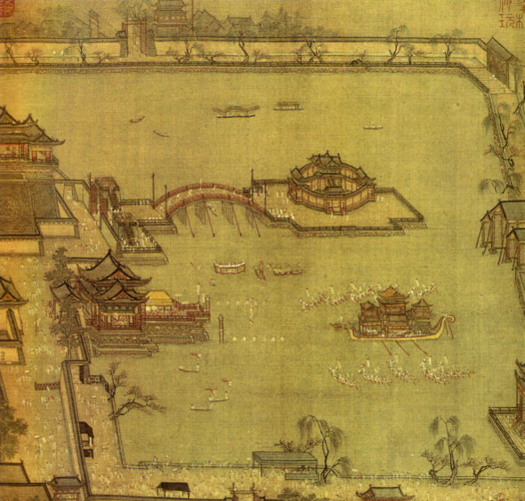 北宋《金明池夺标图》描绘金明池当时的景况